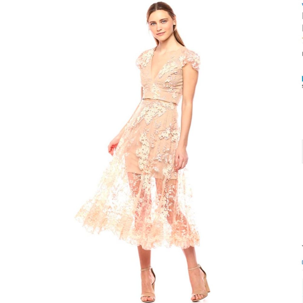 Dress the Population Juliana Two Piece Lace crop